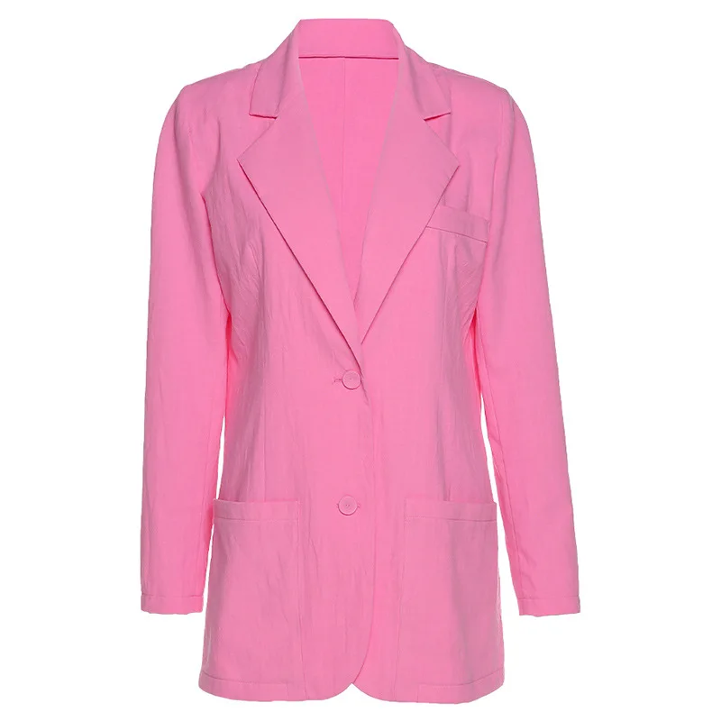 Shestyle Pink Long Suit Jackets Streetwear Women Autumn 2020 Fashion Notched Pockets Casual Work Coats Office Lady
Shestyle Pink Long Suit Jackets Streetwear Women Autumn 2020 Fashion Notched Pockets Casual Work Coats Office Lady