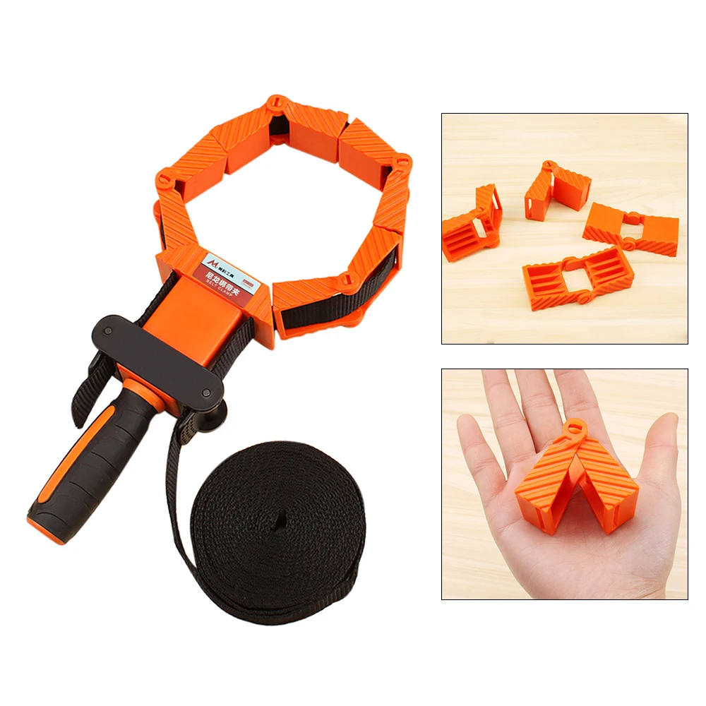 Woodworking Polygonal Angle Clamp with 13.1ft Thick Nylon Straps TPR No Slip Handle and Large Angle Folding Clamp
Woodworking Polygonal Angle Clamp with 13.1ft Thick Nylon Straps TPR No Slip Handle and Large Angle Folding Clamp