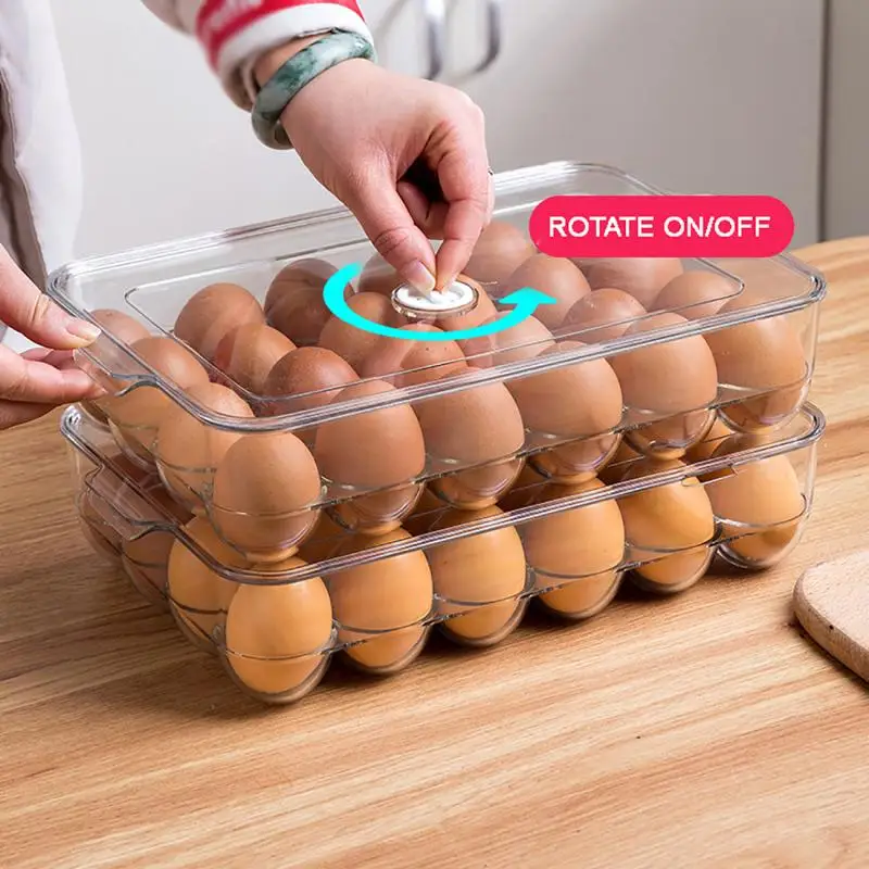 24 Grid Functional Household Fresh-keeping Box Rectangular Drawer Type Egg Carton Refrigerator Storage Box Egg Tray Container
24 Grid Functional Household Fresh-keeping Box Rectangular Drawer Type Egg Carton Refrigerator Storage Box Egg Tray Container