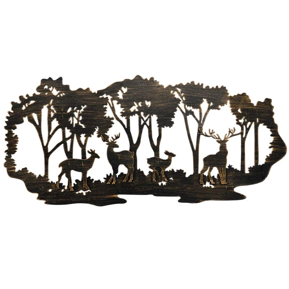 40x23CM Iron Metal Deer Forst Silhouette Pendant Artwork Art Whimsical Metal Pendants For Wall Decor Garden Office Home Decor
40x23CM Iron Metal Deer Forst Silhouette Pendant Artwork Art Whimsical Metal Pendants For Wall Decor Garden Office Home Decor