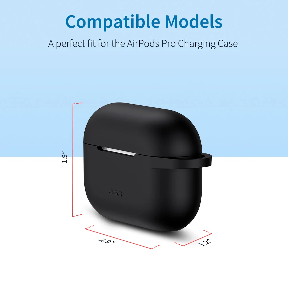 ESR for Air pods Pro Case Silicone Cover Protective Case for Apple AirPods Pro Earphone Accessories with Keychain Funda
ESR for Air pods Pro Case Silicone Cover Protective Case for Apple AirPods Pro Earphone Accessories with Keychain Funda