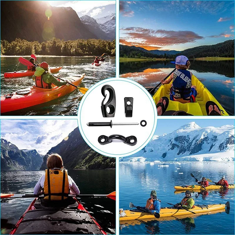 Kayak Pad Eye Kit Kayak Nylon Bungee Deck Loop with Hooks Clips Screws Rivets Cord End Hooks for Kayaks Canoes Boats
Kayak Pad Eye Kit Kayak Nylon Bungee Deck Loop with Hooks Clips Screws Rivets Cord End Hooks for Kayaks Canoes Boats