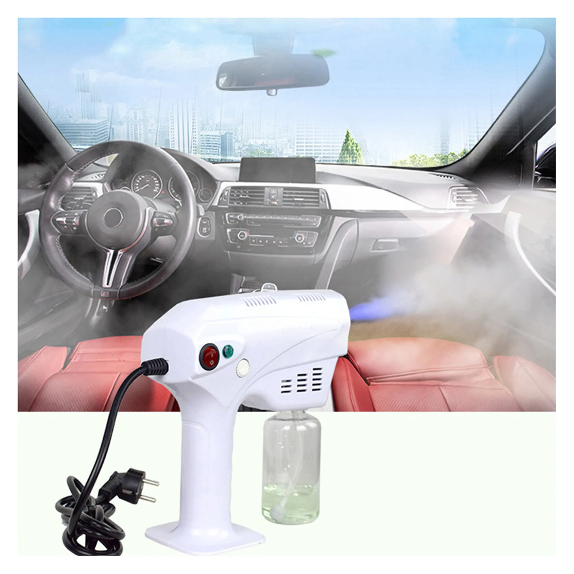 Rechargeable Handheld Atomization Disinfection Gun Machine Stage Smoke Machine Blue Light Nano Steam Gun Hair Spray Machine
Rechargeable Handheld Atomization Disinfection Gun Machine Stage Smoke Machine Blue Light Nano Steam Gun Hair Spray Machine