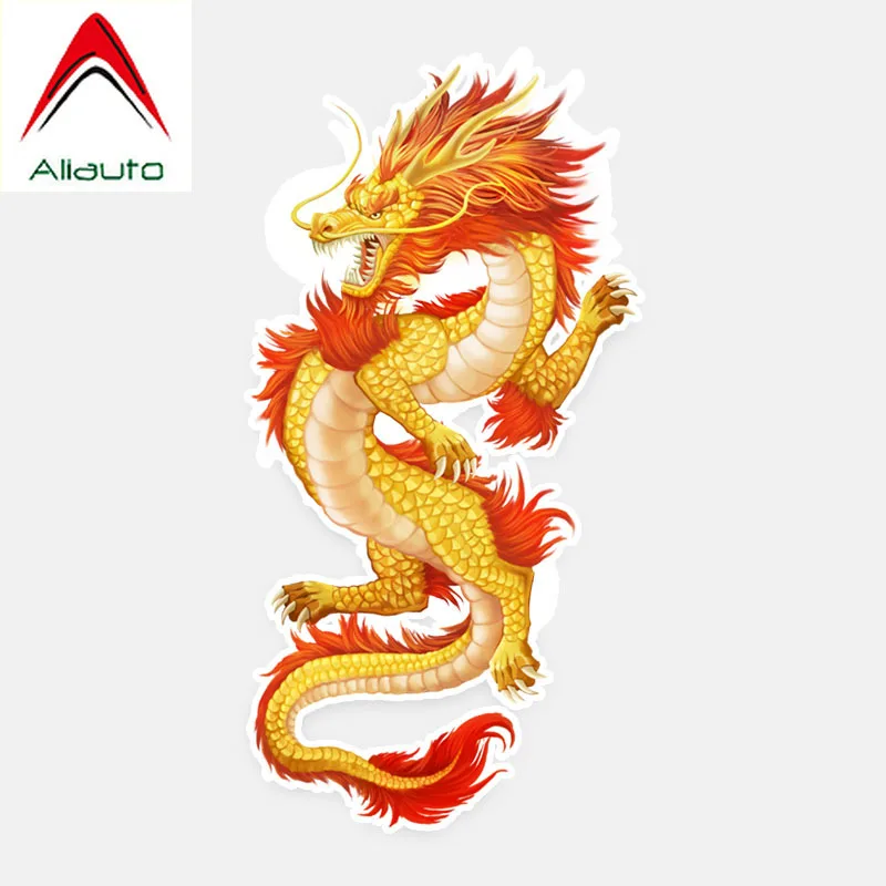 

Aliauto Fashion Car Sticker Chinese Dragon Automobile Styling Waterproof Sunscreen Reflective Decal PVC Decoration,7cm*14cm