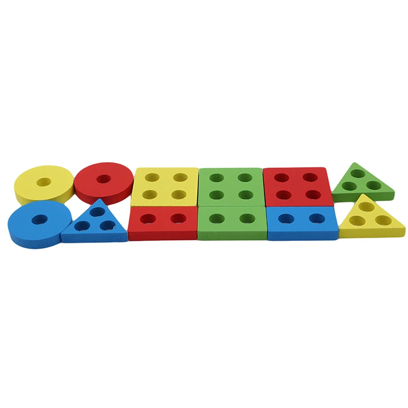Wooden Blocks Coloful Four Column Shape Matching Geometry Wisdom Four Sets Children's Early Development Educational Blocks Toy
Wooden Blocks Coloful Four Column Shape Matching Geometry Wisdom Four Sets Children's Early Development Educational Blocks Toy