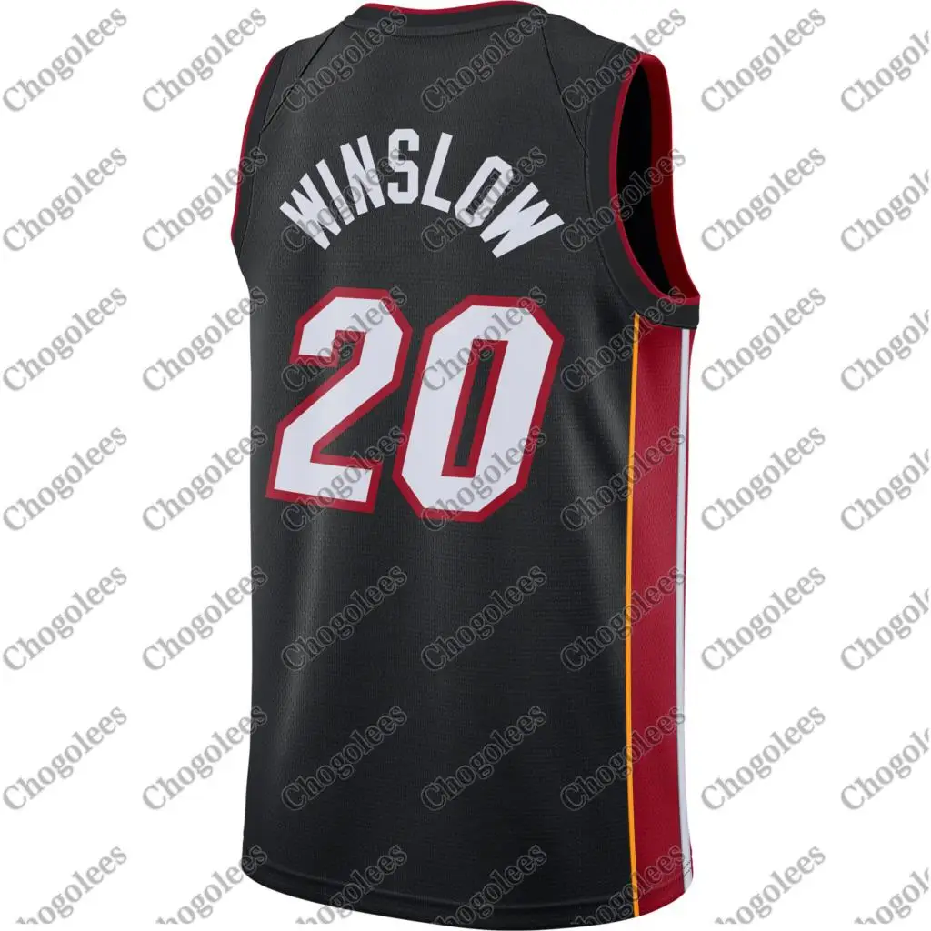 

Men Basketball Jersey Justise Winslow Miami Swingman Jersey Black Icon Edition