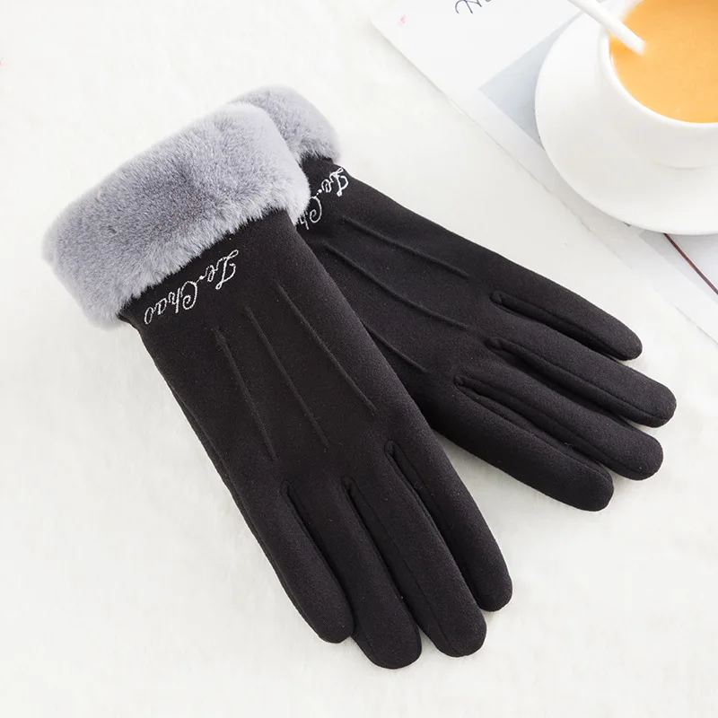 Women Touch Screen Suede Glove Winter Artificial Rabbit Hair Wrist Mouth Gloves Thickening Warm Wool Fleece Mittens
Women Touch Screen Suede Glove Winter Artificial Rabbit Hair Wrist Mouth Gloves Thickening Warm Wool Fleece Mittens