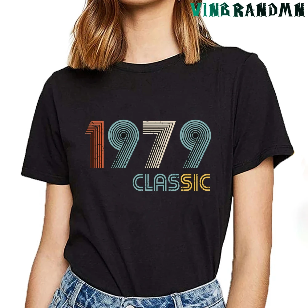 Classic 1979 T-shirt 42th Birthday Gift T Shirt Summer Short Sleeve Hipster Tee Tops Thanksgiving Day Gift Tee Mother's Day Tops
Classic 1979 T-shirt 42th Birthday Gift T Shirt Summer Short Sleeve Hipster Tee Tops Thanksgiving Day Gift Tee Mother's Day Tops