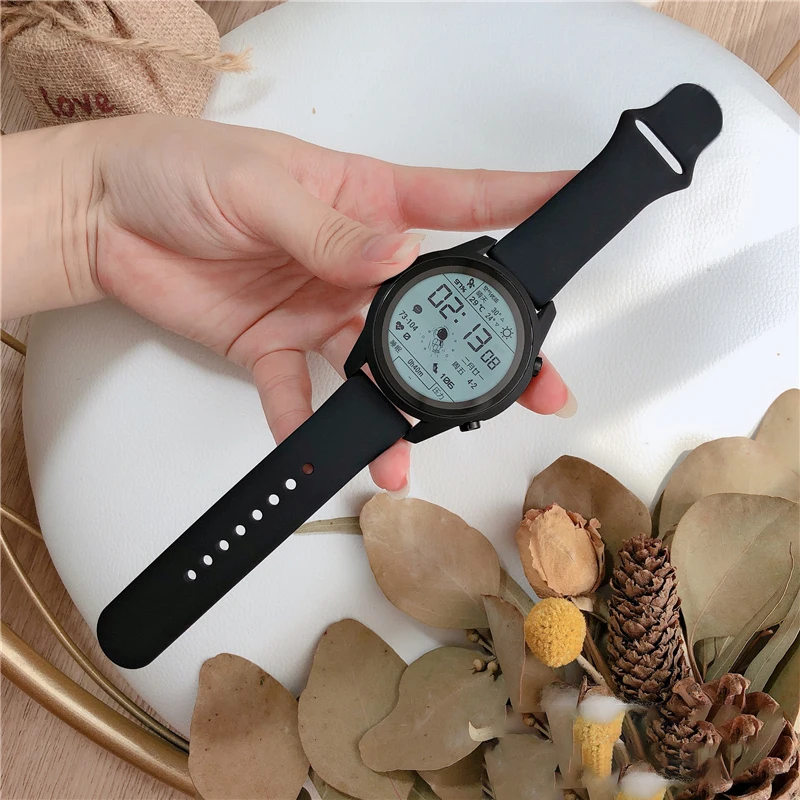 Ремешок силиконовый для Samsung Galaxy watch 4/46 мм/42 мм/Active 2/correa Gear S3 браслет Huawei GT 2/2e/pro/3 20