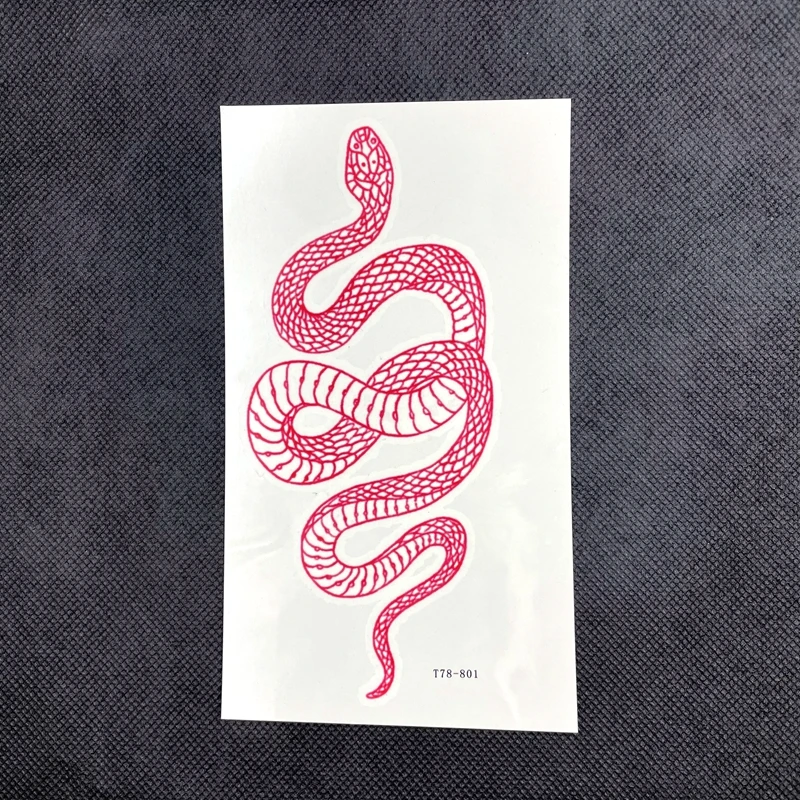 Big Size Red Snake Waterproof Temporary Tattoo Stickers for Women Men Body Art Waist Decals Fake Tatto Halloween Tattoos
Big Size Red Snake Waterproof Temporary Tattoo Stickers for Women Men Body Art Waist Decals Fake Tatto Halloween Tattoos
