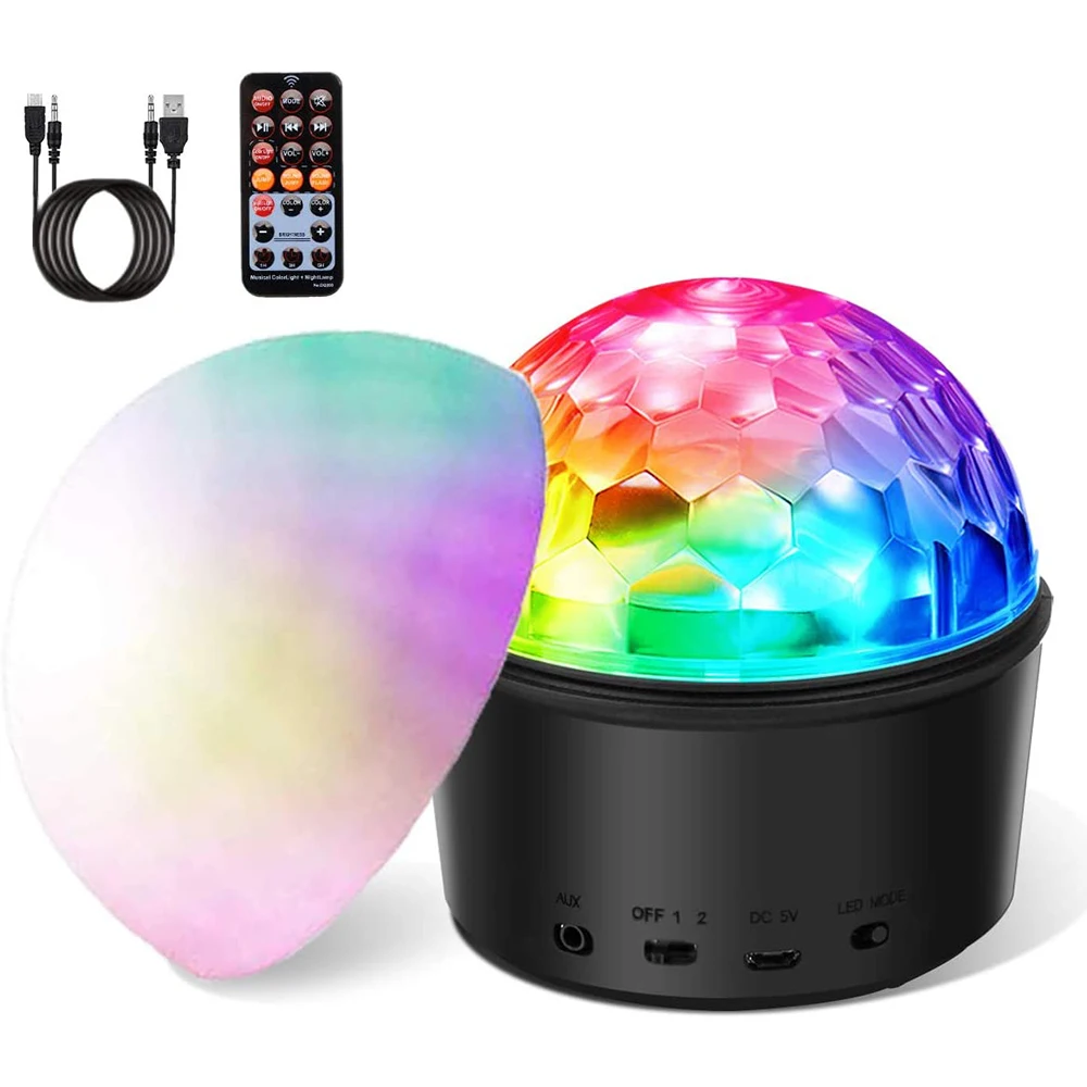 MINI Bluetooth-Compatible Wireless Speakers RGB 9-color Party Light LED Sound Control Strobe Light SoundBox for Bedroom Party
MINI Bluetooth-Compatible Wireless Speakers RGB 9-color Party Light LED Sound Control Strobe Light SoundBox for Bedroom Party