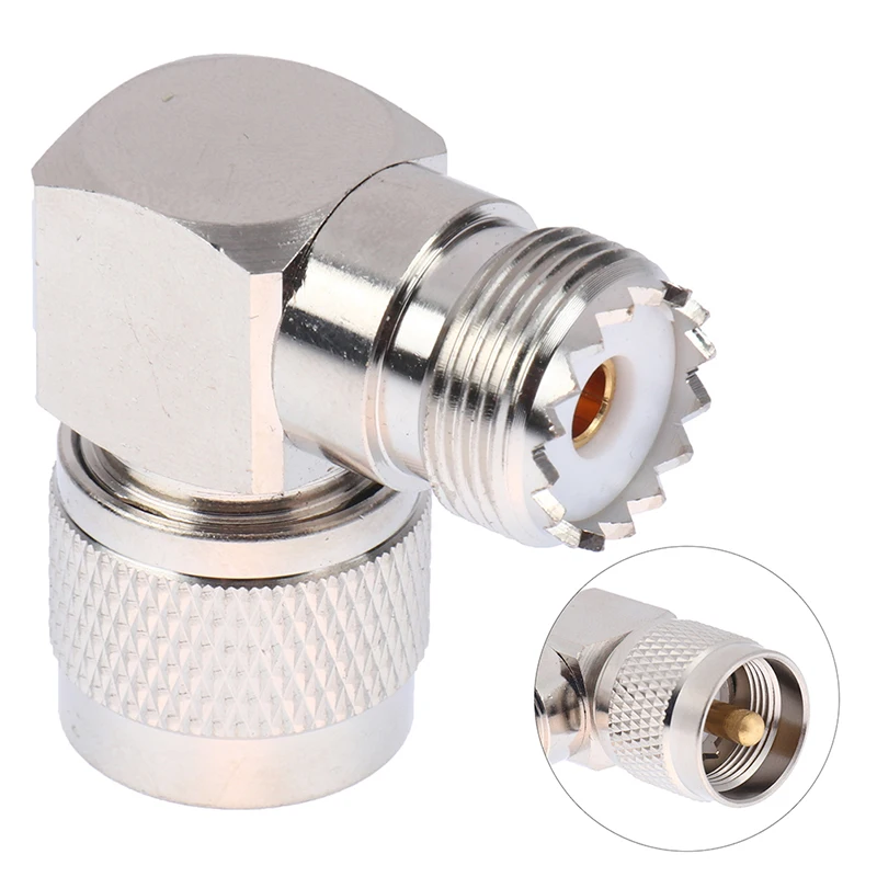 UHF Male PL-259 PL259 Plug to UHF Female SO-239 SO239 Right Angle 90 Degree RF Adapter
UHF Male PL-259 PL259 Plug to UHF Female SO-239 SO239 Right Angle 90 Degree RF Adapter