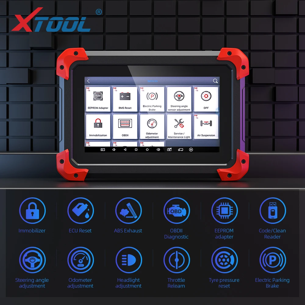 

X100 PAD OBD2 Auto Key Programmer Automotive Code Reader IMMO EPB DPF BMS Reset Odometer EEPROM Update Online Diagnostic Scanner