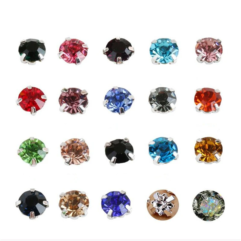 Multi Colors 3mm 4mm Crystal Glass Sew on Rhinestones with silvery claw For DIY jewelry Clothing Accessories
Multi Colors 3mm 4mm Crystal Glass Sew on Rhinestones with silvery claw For DIY jewelry Clothing Accessories