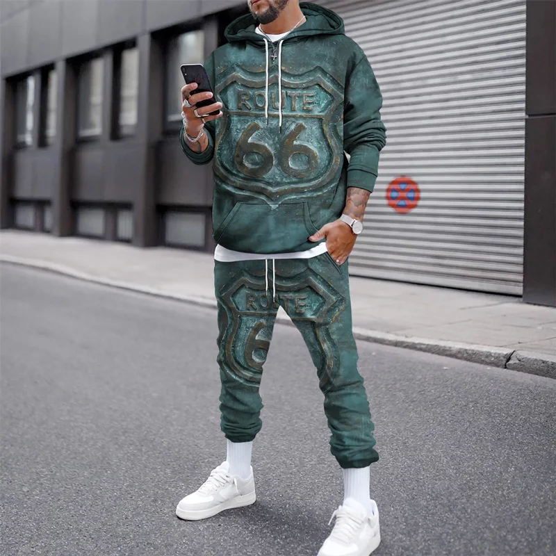 2021 Winter Men's Hoodie Long Sleeve Sweater MatchTrousers Same Color Route 66 Theme 3D Print Male Pants Drawstr Pocket S-6XL
2021 Winter Men's Hoodie Long Sleeve Sweater MatchTrousers Same Color Route 66 Theme 3D Print Male Pants Drawstr Pocket S-6XL