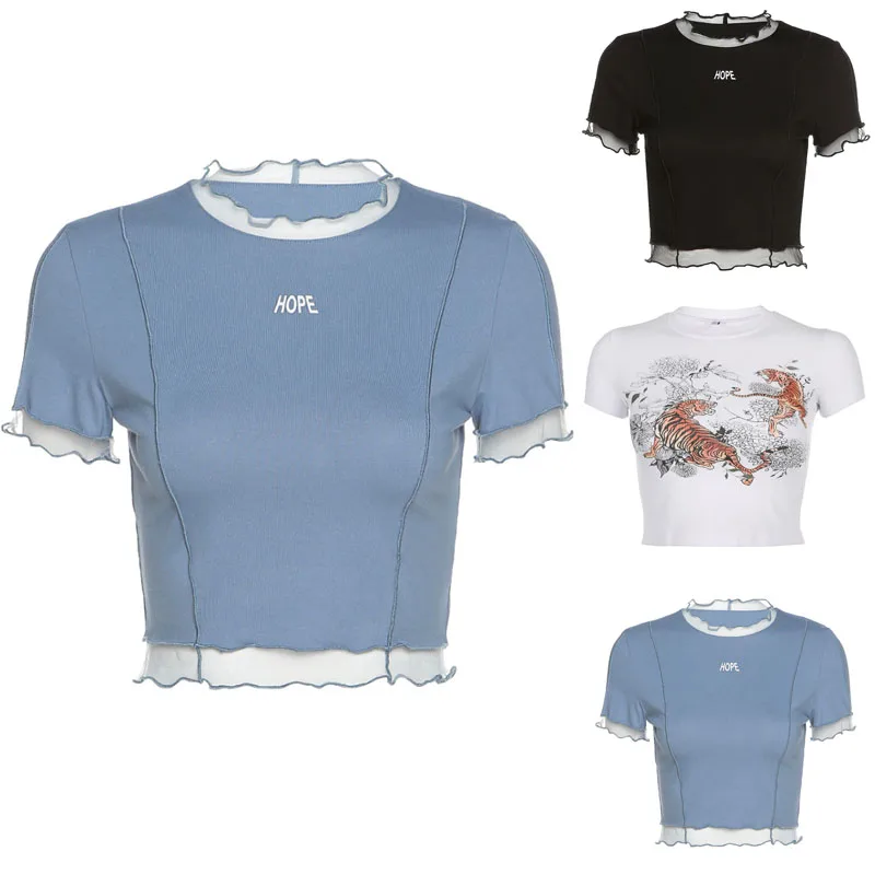 УКОРОЧЕННЫЙ ТОП y2k, летняя футболка с принтом медведя, с коротким рукавом, в стиле 90-х, женская уличная одежда, 2021 
УКОРОЧЕННЫЙ ТОП y2k, летняя футболка с принтом медведя, с коротким рукавом, в стиле 90-х, женская уличная одежда, 2021