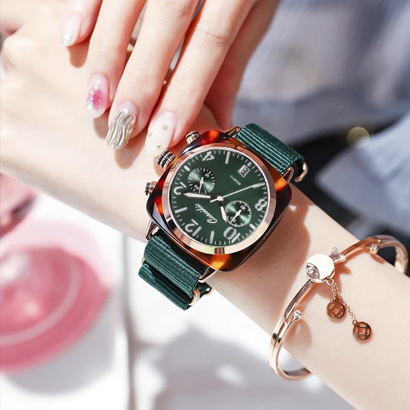 2021 Women Watches Nylon Strap Quartz Personality 3ATM Metal Relogio Casual Fashion Ladies Wristwatches Montre Femme
2021 Women Watches Nylon Strap Quartz Personality 3ATM Metal Relogio Casual Fashion Ladies Wristwatches Montre Femme