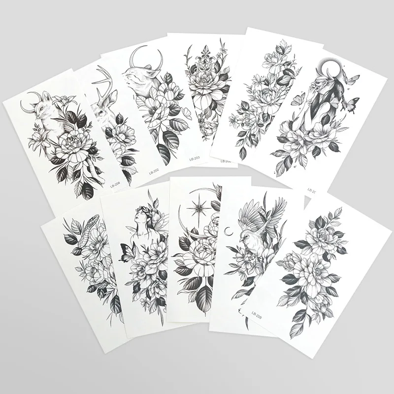 Black Flower Elk Moon Cat Temporary Tattoo Stickers for Men Women Arm Body Art Wrist Waterproof Fake Tatoos Tatuajes Temporales
Black Flower Elk Moon Cat Temporary Tattoo Stickers for Men Women Arm Body Art Wrist Waterproof Fake Tatoos Tatuajes Temporales