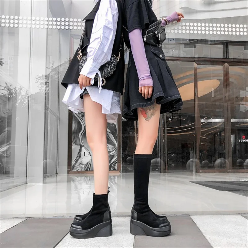 Women's Mid Calf Boots Height Increasing Slip-on Flat Platform Women Shoes Office Lady Thick Bottom Winter Warmest Female Boots
Women's Mid Calf Boots Height Increasing Slip-on Flat Platform Women Shoes Office Lady Thick Bottom Winter Warmest Female Boots