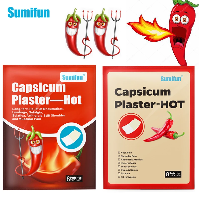 Sumifun 2 Type Hot Pepper Capsicum Pain Relief Patch Back/Neck/Shoulder Joint Arthritis Chinese Herbal Medical Meridians Paster
Sumifun 2 Type Hot Pepper Capsicum Pain Relief Patch Back/Neck/Shoulder Joint Arthritis Chinese Herbal Medical Meridians Paster