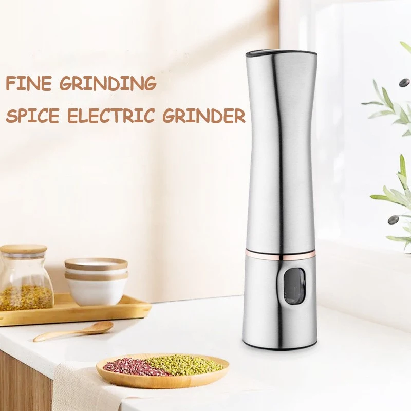 Stainless Steel Electric Salt Pepper Mill Spice Grinder Automatic Salt And Pepper Shaker Kitchen Tools Easy To Clean
Stainless Steel Electric Salt Pepper Mill Spice Grinder Automatic Salt And Pepper Shaker Kitchen Tools Easy To Clean