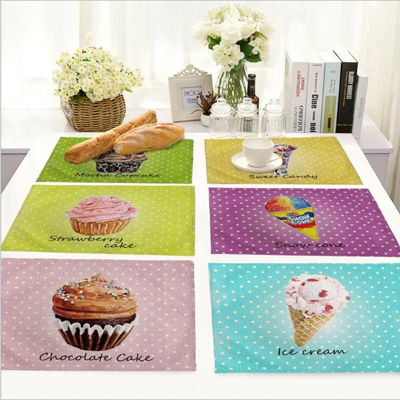 Delicious ice cream cake placemat Fabric coaster Table decoration mat Kitchen Posavasos Manteles individuales Onderzetters H328
Delicious ice cream cake placemat Fabric coaster Table decoration mat Kitchen Posavasos Manteles individuales Onderzetters H328
