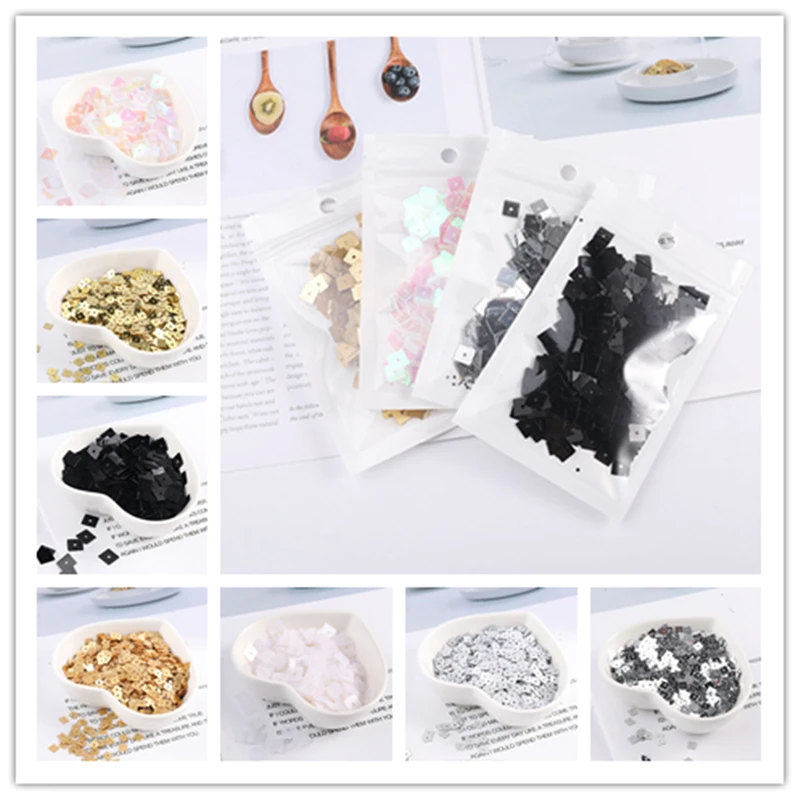 10G/Pack Multi Size 4mm/5mm/7mm Square Sequins/Flat PVC Paillettes Sewing Craft, Kids DIY Women Garments Lentejuelas Accessories
10G/Pack Multi Size 4mm/5mm/7mm Square Sequins/Flat PVC Paillettes Sewing Craft, Kids DIY Women Garments Lentejuelas Accessories