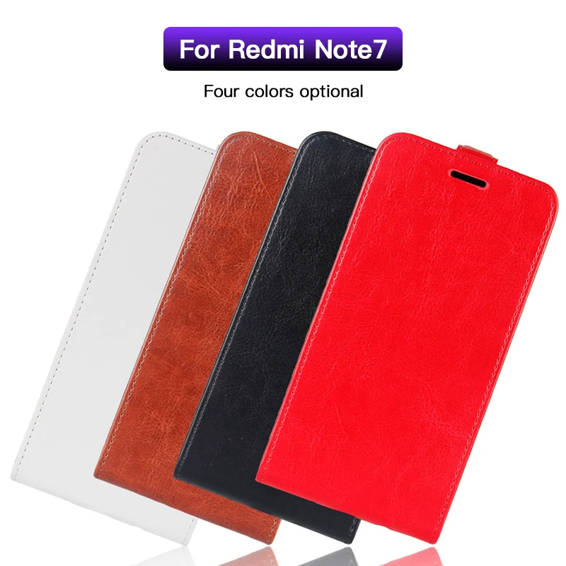 ! ACCEZZ Роскошный чехол из искусственной кожи для Xiaomi Redmi Note 7 вертикальный откидной