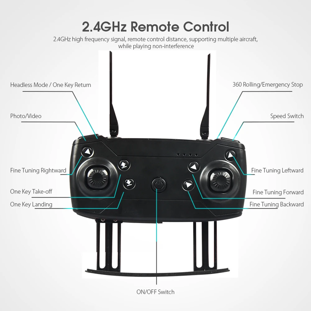 Foldable Remote Control RC Quadcopter Drone HD 4K Folding Unmanned Aerial Vehicle with Battery Propeller
Foldable Remote Control RC Quadcopter Drone HD 4K Folding Unmanned Aerial Vehicle with Battery Propeller