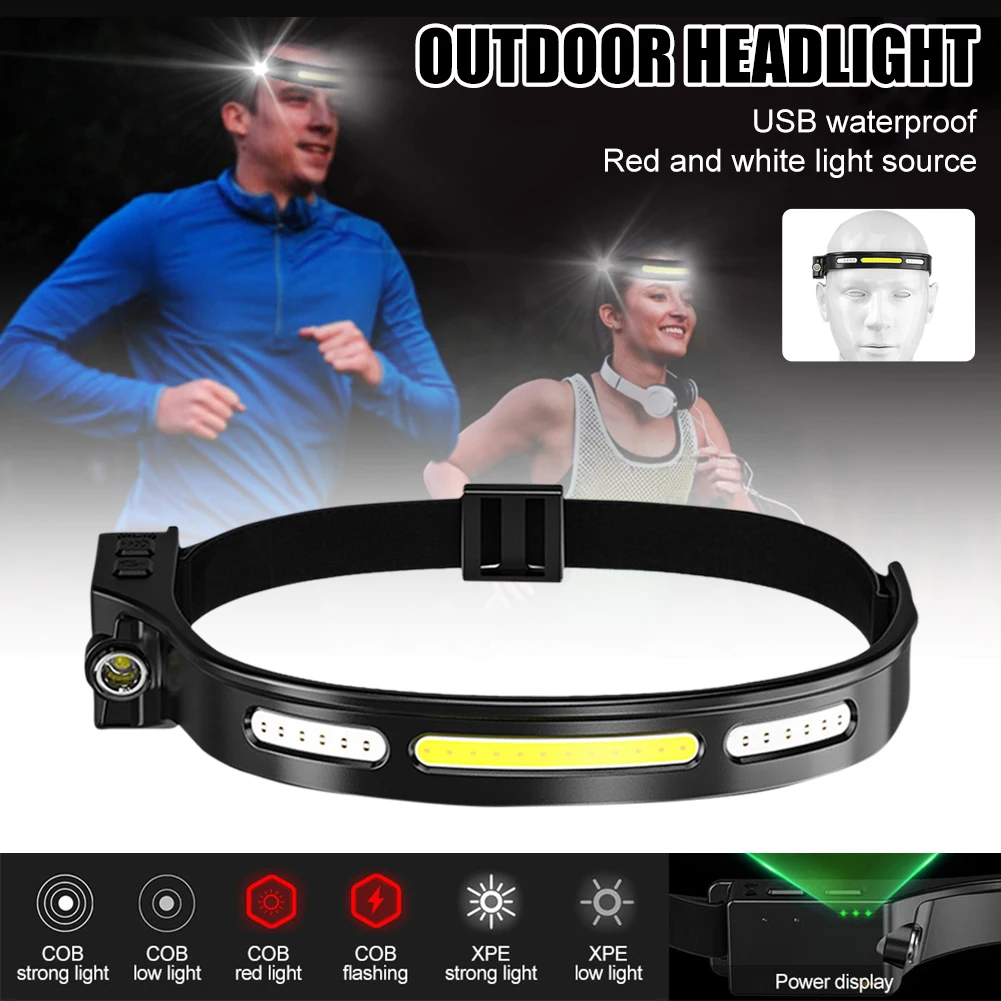 Head Lantern Headlamp Rechargeable Head LampCOB Powerful Headlight Front Led Head Camping Head Lamp Torch Flashligh Headlantern
Head Lantern Headlamp Rechargeable Head LampCOB Powerful Headlight Front Led Head Camping Head Lamp Torch Flashligh Headlantern