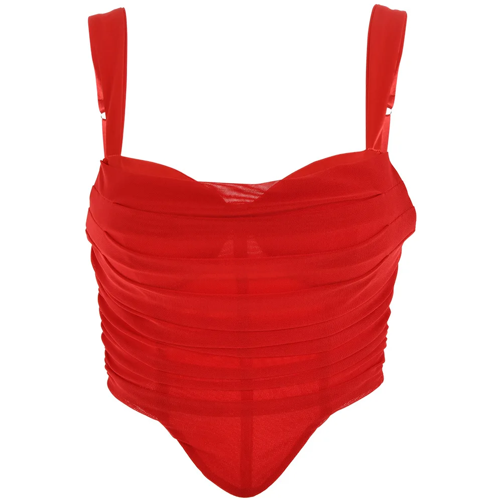 Women Mesh Ruched Corset Cami Top Summer Sexy Strap Padded Fishbone Crop Top Elegant Camisole Vest Streetwear Pink Black Yuqung
Women Mesh Ruched Corset Cami Top Summer Sexy Strap Padded Fishbone Crop Top Elegant Camisole Vest Streetwear Pink Black Yuqung