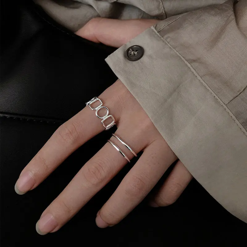 Goldria 925 Sterling Silver Geometric Oval Hollow Double Layer Opening Ring Female Simple Fashion Trendy Jewelry Wholesale
Goldria 925 Sterling Silver Geometric Oval Hollow Double Layer Opening Ring Female Simple Fashion Trendy Jewelry Wholesale