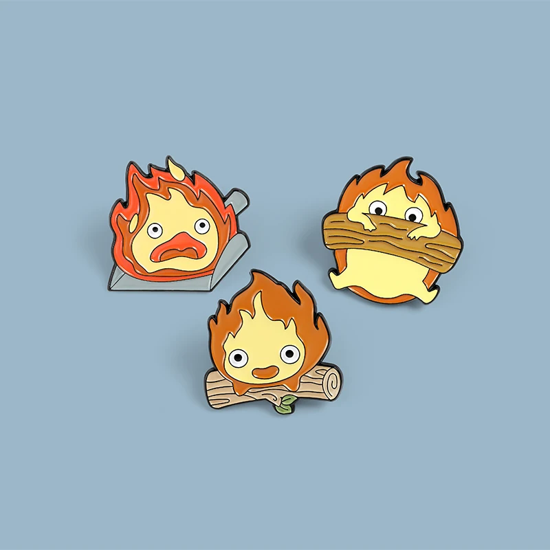Calcifer Enamel Pin Japanese Anime Brooches Fire Elf Badge Backpacks Lapel Pin Cartoon Jewelry Gift for Friends Wholesale
Calcifer Enamel Pin Japanese Anime Brooches Fire Elf Badge Backpacks Lapel Pin Cartoon Jewelry Gift for Friends Wholesale