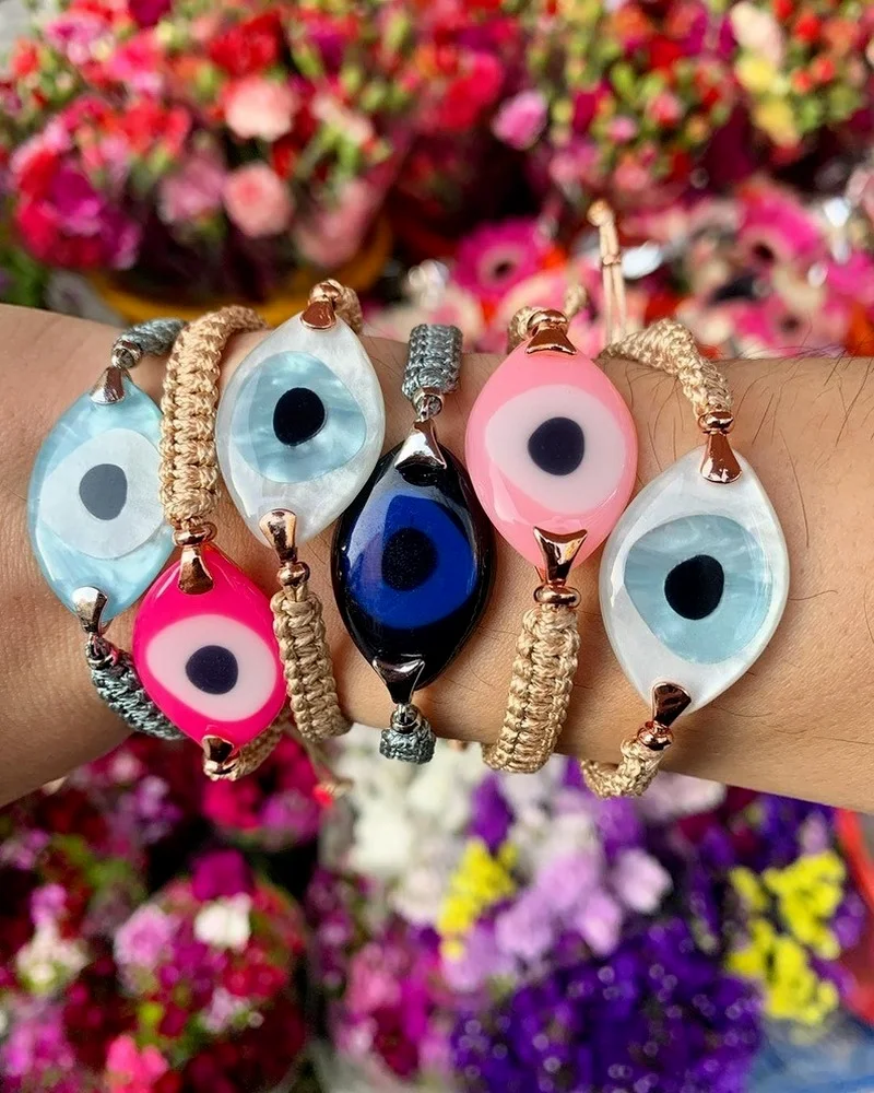 Bohemian Hand-woven Bracelet Acrylic Resin Evil Eye Ethnic Style Couple Bracelet Unisex Charm Bracelets for Women & Men Jewelry
Bohemian Hand-woven Bracelet Acrylic Resin Evil Eye Ethnic Style Couple Bracelet Unisex Charm Bracelets for Women & Men Jewelry