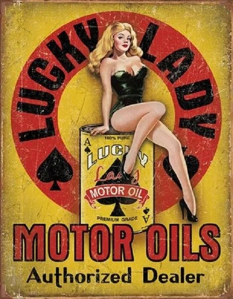 Fashion Lucky Lady Motor Oil Gas Service Garage Dealer Retro Pinup Girl Metal Tin Sign
Fashion Lucky Lady Motor Oil Gas Service Garage Dealer Retro Pinup Girl Metal Tin Sign