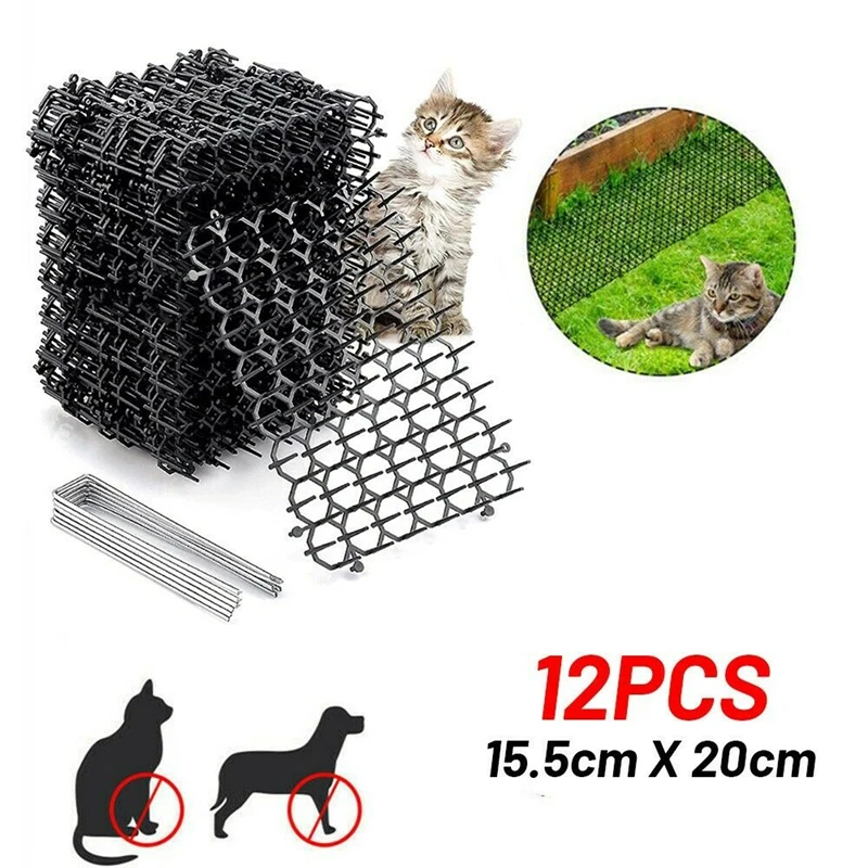 12Pcs15.5x20cm Cat-proof Net Stop Cat Repellent Deterrent Mat Spike Anti-cat Dog Repelling Animals Outdoor Garden Supplies
12Pcs15.5x20cm Cat-proof Net Stop Cat Repellent Deterrent Mat Spike Anti-cat Dog Repelling Animals Outdoor Garden Supplies
