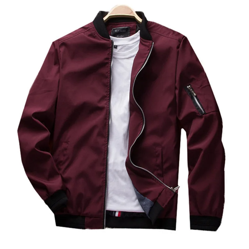 2020 Simple Spring and Autumn Thin Men's Baseball Collar Solid Color Slim Jacket Large Size Flight Suit
2020 Simple Spring and Autumn Thin Men's Baseball Collar Solid Color Slim Jacket Large Size Flight Suit