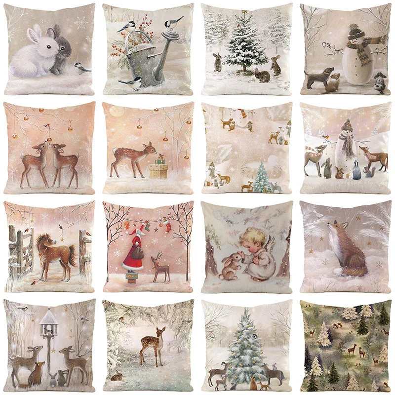 Christmas Decorative Pillow Cover For Home Cushion Cover Cute Animal Throw Pillowcase Xmas Decorations Pillow Case Funda Cojín
Christmas Decorative Pillow Cover For Home Cushion Cover Cute Animal Throw Pillowcase Xmas Decorations Pillow Case Funda Cojín