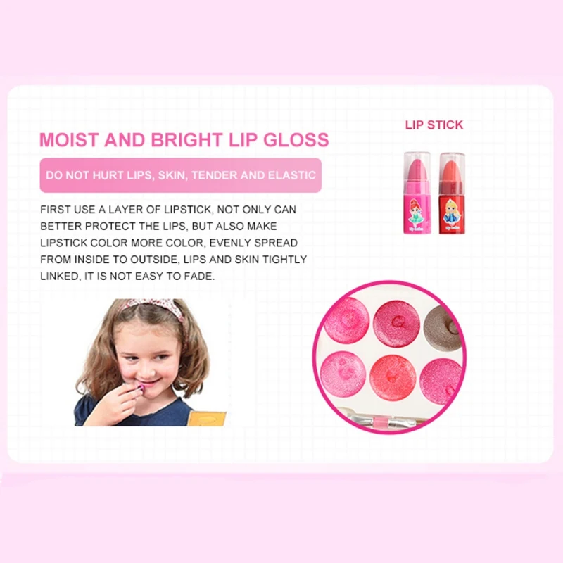 Kid Cosmetics Box Make-up Set for Girls Princess Makeup Case Xmas Birthday Gift Play House Toy Makeup Toy Safety For Children
Kid Cosmetics Box Make-up Set for Girls Princess Makeup Case Xmas Birthday Gift Play House Toy Makeup Toy Safety For Children