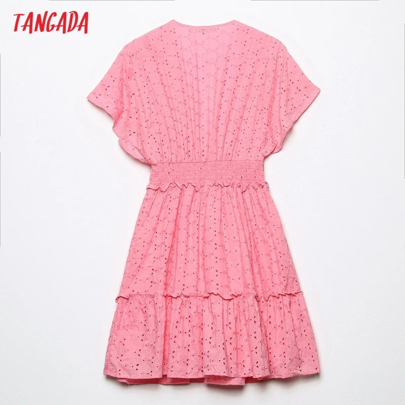 Tangada 2021 Women Pink Emboridery French Style Dress V Neck Ladies Cotton Mini Dress Vestidos 6H132
Tangada 2021 Women Pink Emboridery French Style Dress V Neck Ladies Cotton Mini Dress Vestidos 6H132