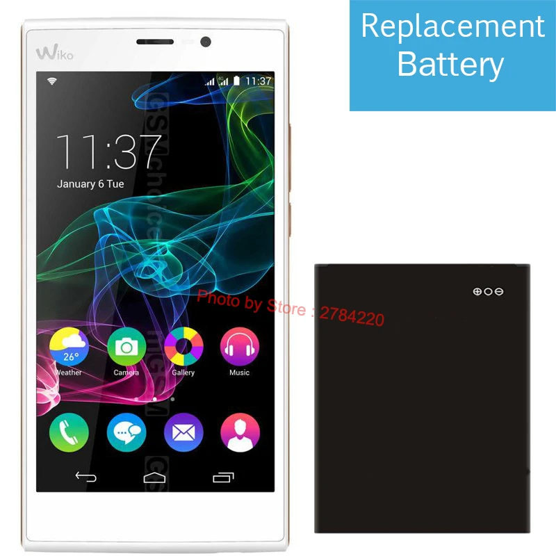 3 8 V 100% новая Замена Батарея кожаный чехол бумажник для Wiko Ridge Fab pulp 4G акумуляторная
