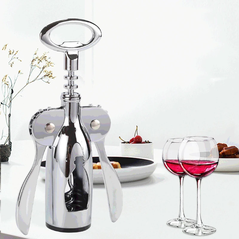 Zinc Alloy Wine Corkscrew Home Simple Bottle Opener Creative Wine Set Multifunction Manual Champagne Beer Decapsuleur Bartools 
Zinc Alloy Wine Corkscrew Home Simple Bottle Opener Creative Wine Set Multifunction Manual Champagne Beer Decapsuleur Bartools