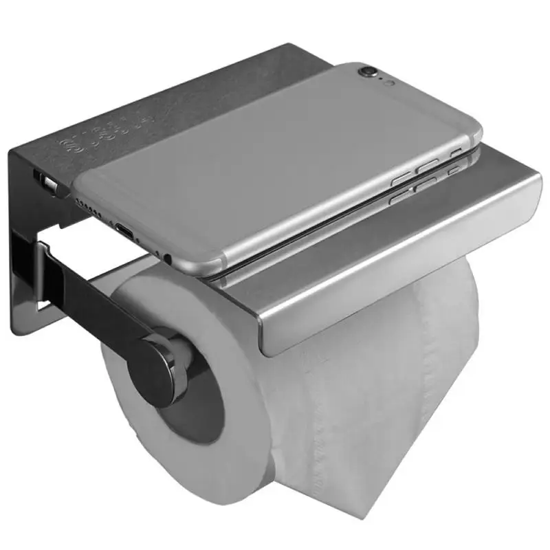 Toilet Paper Holder With Shelf Stainless Steel Wall Mounted Bathroom Paper Roll Rack Tissue Phone Holder Home Storage Accessorie
Toilet Paper Holder With Shelf Stainless Steel Wall Mounted Bathroom Paper Roll Rack Tissue Phone Holder Home Storage Accessorie