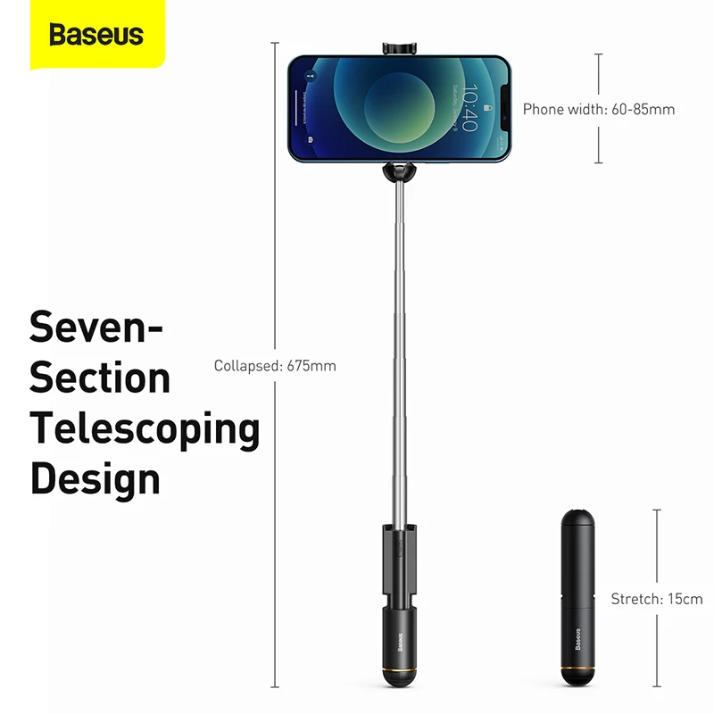 Baseus Mini Foldable Bluetooth Selfie Stick Handheld Smartphone Rack Mobile Phone Bracket For iOS/Android/Xiaomi
Baseus Mini Foldable Bluetooth Selfie Stick Handheld Smartphone Rack Mobile Phone Bracket For iOS/Android/Xiaomi