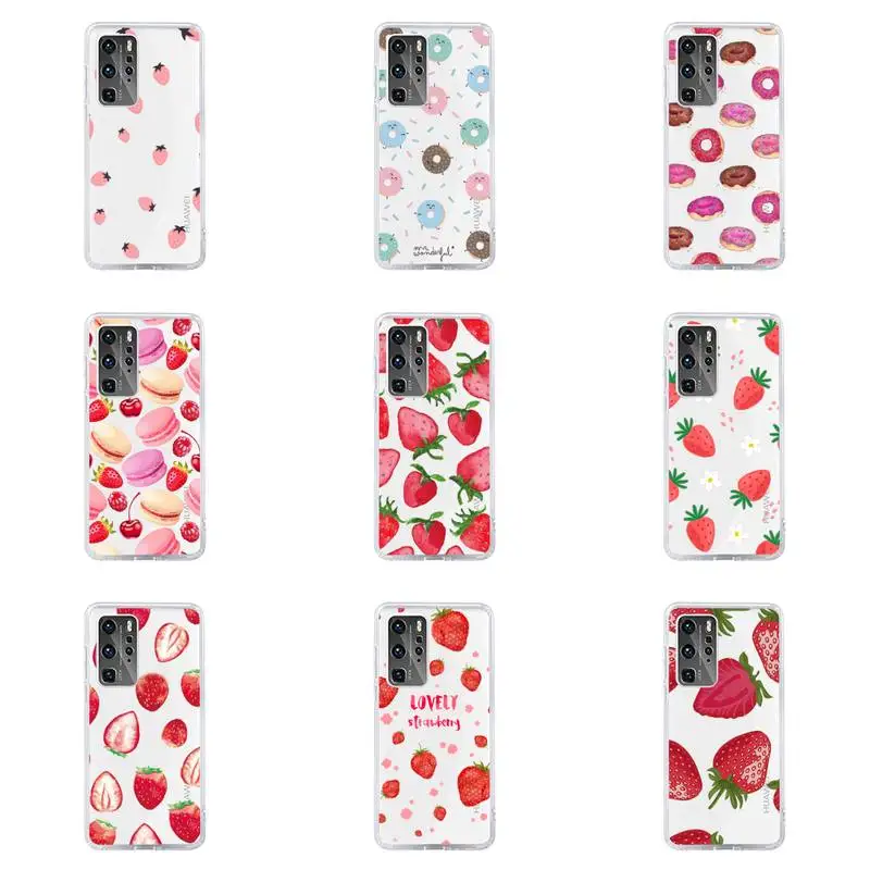 Strawberry Macron Phone Case Transparent For Huawei honor V 9 8 10 20 7 i S A C X pro lite play Soft TPU Clear Mobile bags
Strawberry Macron Phone Case Transparent For Huawei honor V 9 8 10 20 7 i S A C X pro lite play Soft TPU Clear Mobile bags