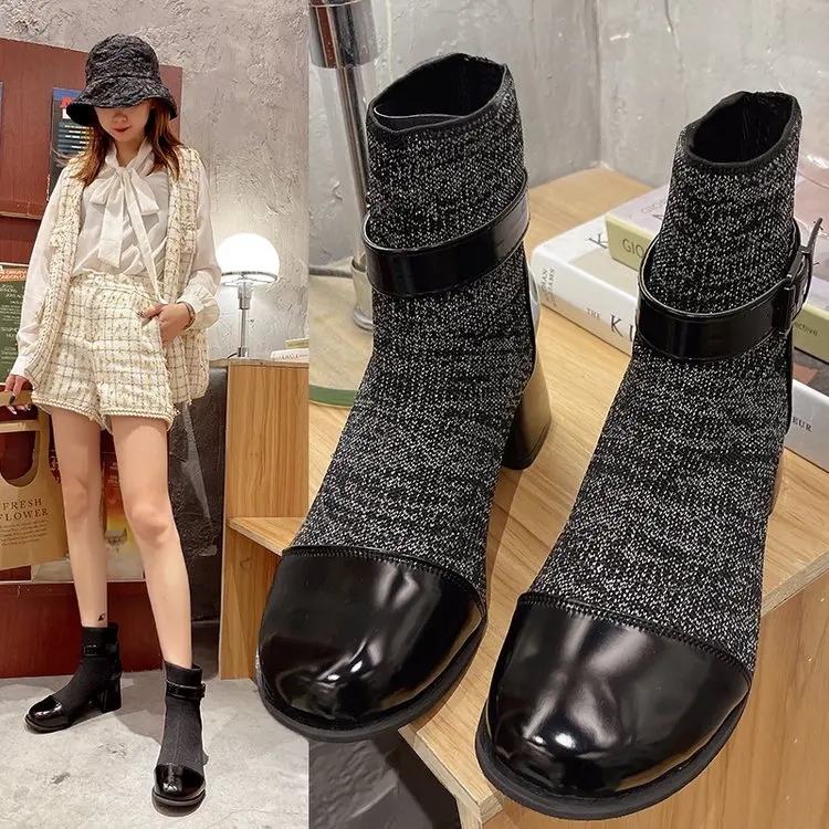 Zipper Buckle Ankle Boots for Women Shoes Woman Solid Flock Leather Boots Female Square Mid Heels Ladies Shoes Boots Plus Size
Zipper Buckle Ankle Boots for Women Shoes Woman Solid Flock Leather Boots Female Square Mid Heels Ladies Shoes Boots Plus Size