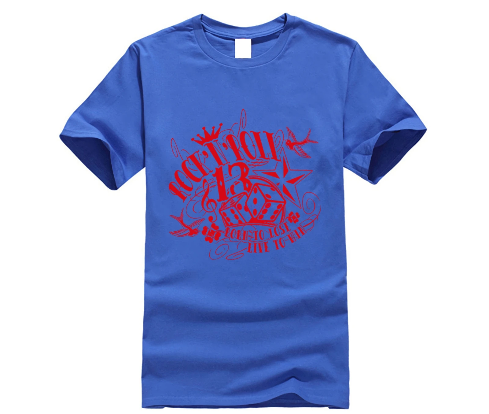 Хлопковый комплект одежды Человек футболка Homme рокабилли рокер Футболка с