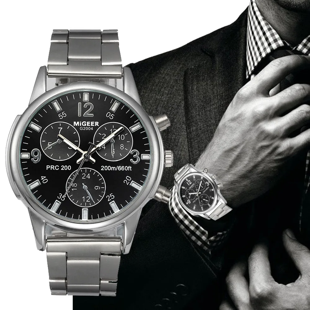 Classic Geneva Silver Fashion Men Watch Crystal Glass Stainless Steel Analog Quartz Wrist Watch Bracelet Man Gift Clock Reloje
Classic Geneva Silver Fashion Men Watch Crystal Glass Stainless Steel Analog Quartz Wrist Watch Bracelet Man Gift Clock Reloje