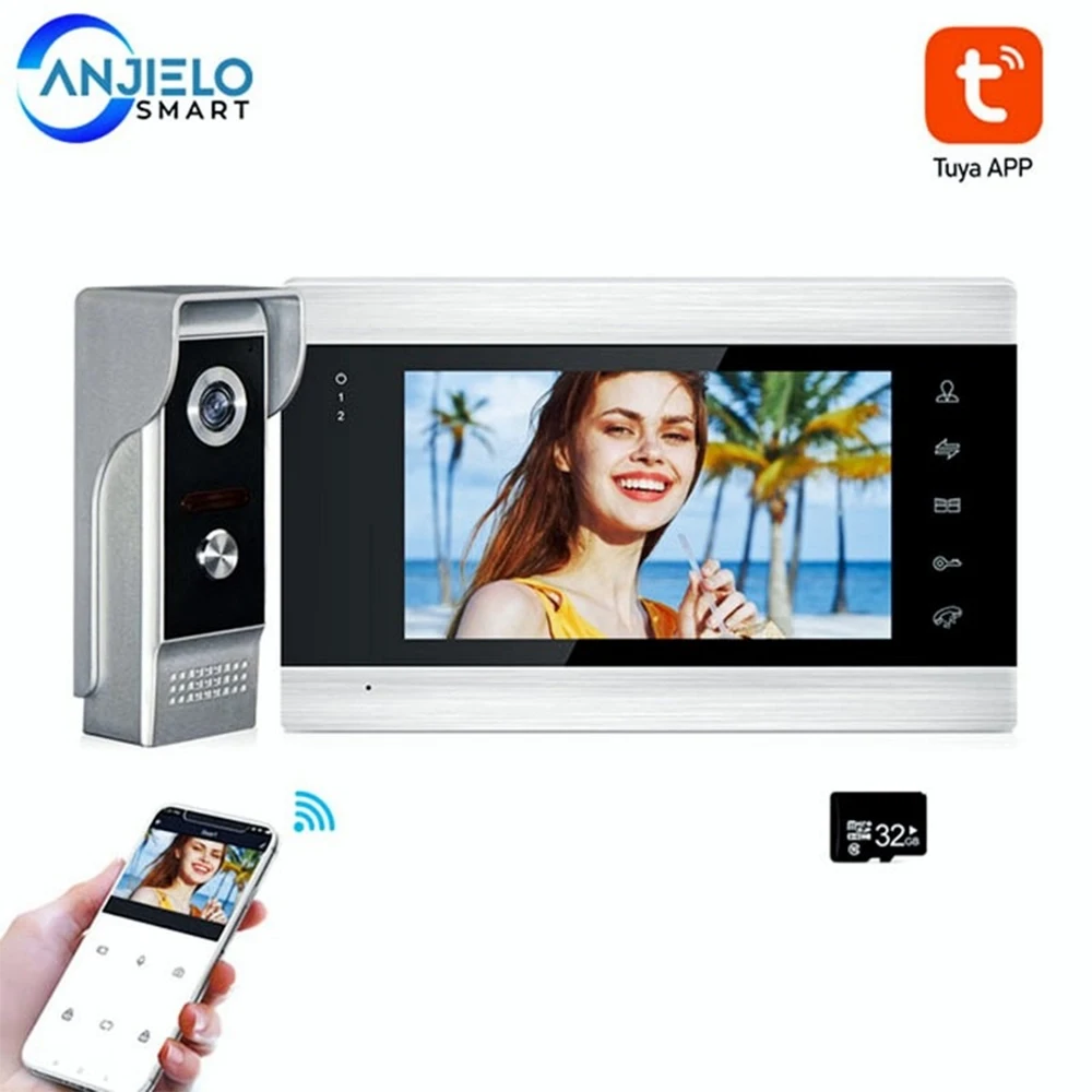 Video Intercom For Home 7 inch Monitor Door Phone Smart Tuya App Intercom System Home Door Bell Camera Intercoms For Apartment
Video Intercom For Home 7 inch Monitor Door Phone Smart Tuya App Intercom System Home Door Bell Camera Intercoms For Apartment