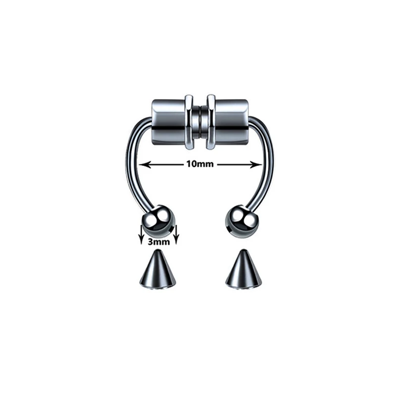 Goth Fake Piercing Nose Ring Magnet Septum Rings for Women Men Stainless Steel Septum Rings Punk Body Hip Hop Body Jewelry Gift
Goth Fake Piercing Nose Ring Magnet Septum Rings for Women Men Stainless Steel Septum Rings Punk Body Hip Hop Body Jewelry Gift
